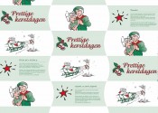 Design & Illustratrons for cheese wrapping paper in a Christmas theme